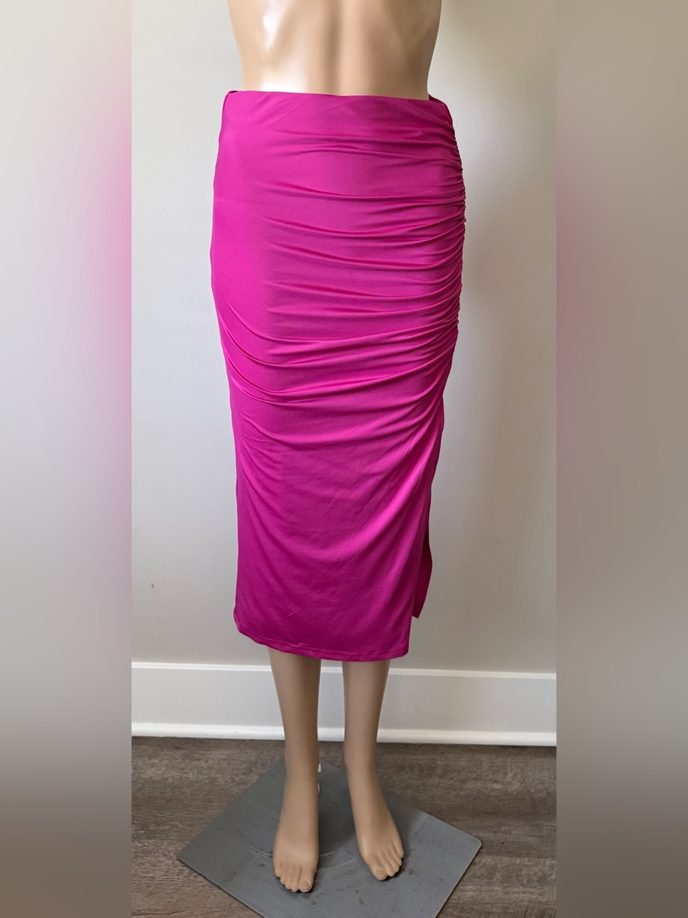 superdown Hot Pink Stretch Fabric Skirt
